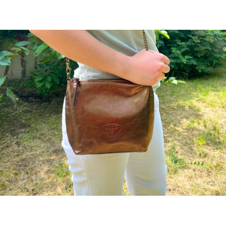 Sac porté épaule chaîne Cuivre