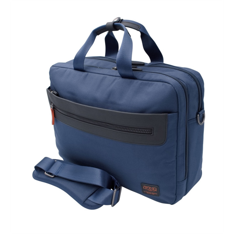 Serviette bleu 2 compartiments 42 cm - portable 15.6" STRIPE | Jump® Bagages