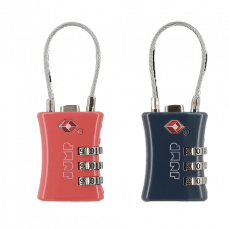 Cadenas TSA à câble à combinaison 3 chiffres rouge| Jump® Bagages