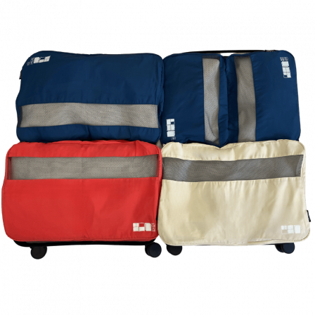 Set de 7 pochettes de voyage taille L| Jump® Bagages