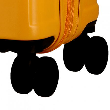 Valise jaune 4 roues extensible 77cm, de la collection Glossy de JUMP Bagages
