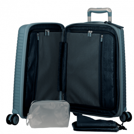 Valise Bleue 4 roues Extensible 55x35x20/24 cm Évaé | Jump® Bagages